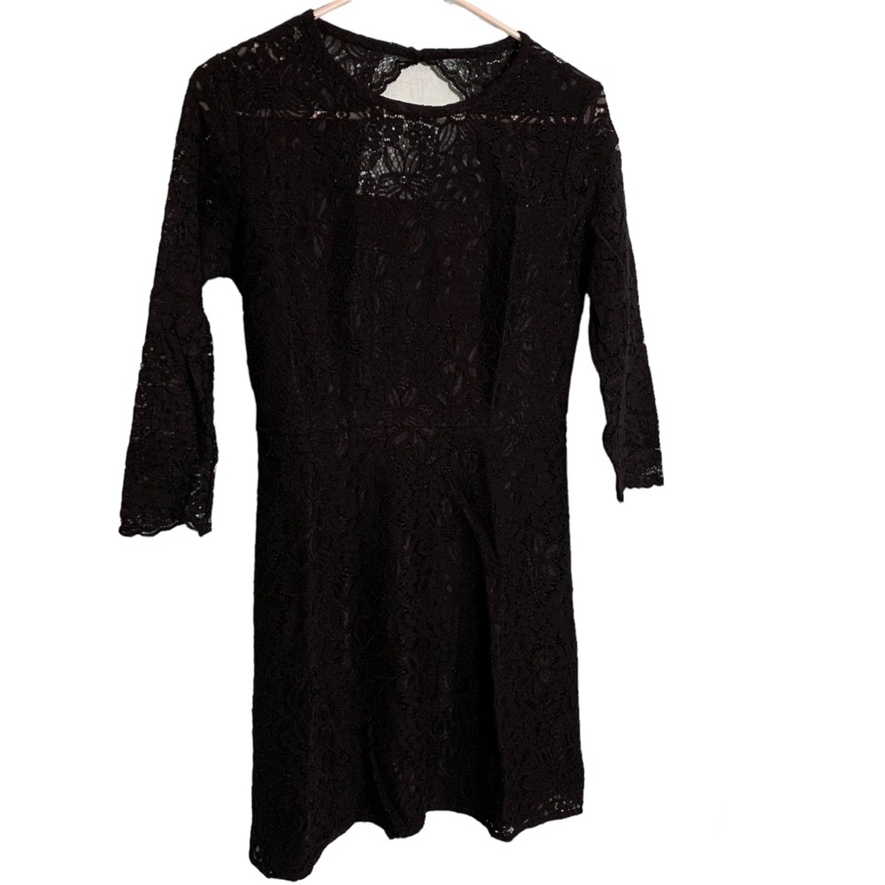 5for20 LOFT Ann Taylor black lace dress with cutout back